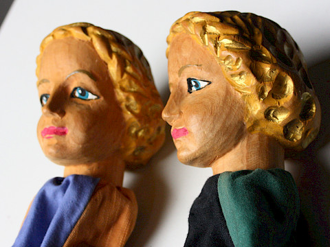Handpuppen aus Lindenholz