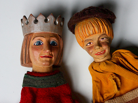 Handpuppen aus Lindenholz
